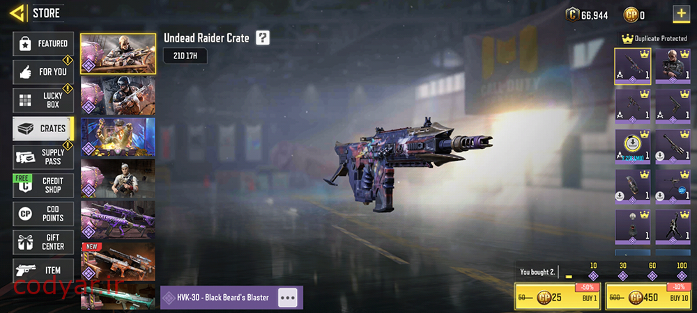کریت Undead Raider در بازی کالاف دیوتی موبایل منتشر شد