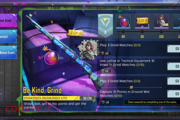 ترجمه ایونت Be Kind, Grind در کالاف دیوتی موبایل !