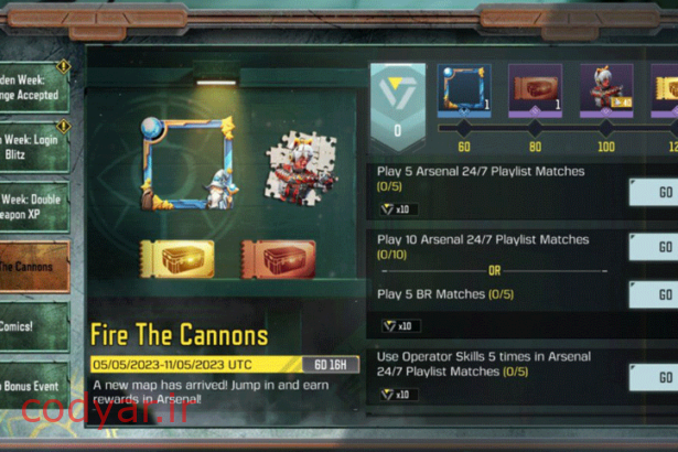 ترجمه ایونت Fire the Cannons در کالاف دیوتی موبایل