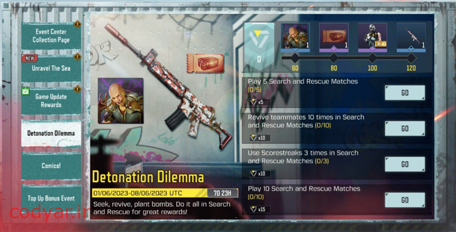 ترجمه ایونت Detonation Dilemma در کالاف دیوتی موبایل